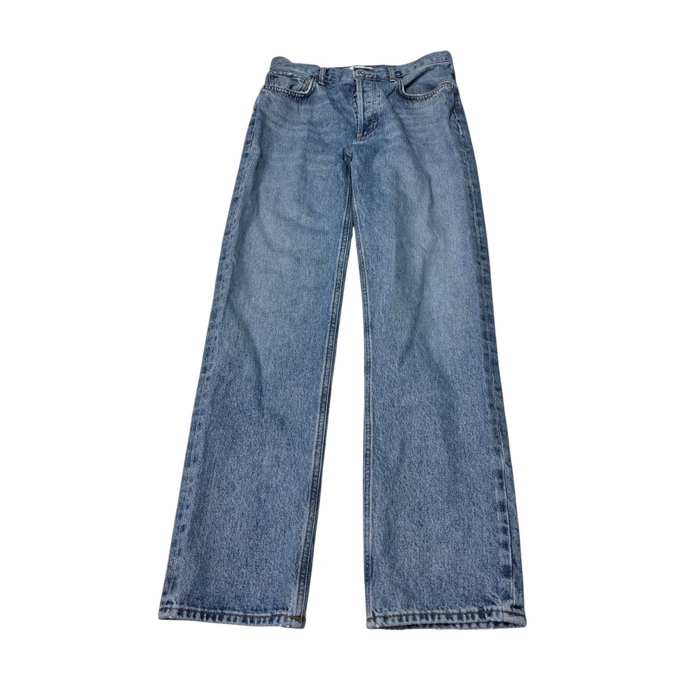 AGOLDE 90's Pinch Waist High Rise Straight Leg Jeans Medium Wash Womens 29X30